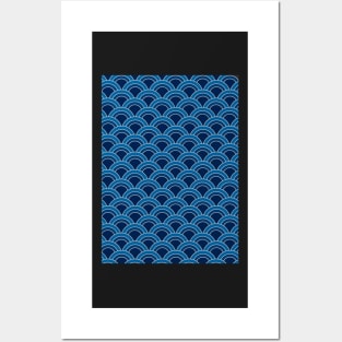 Dark blue pattern Posters and Art